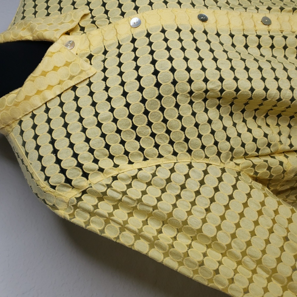 Alfred Dunner Womens Floral Polka Dot See Through Tunic Top Yellow Size 2X Boho - Picture 4 of 16